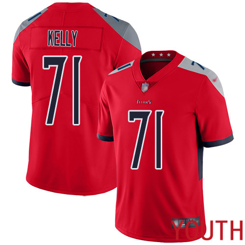 Tennessee Titans Limited Red Youth Dennis Kelly Jersey NFL Football 71 Inverted Legend